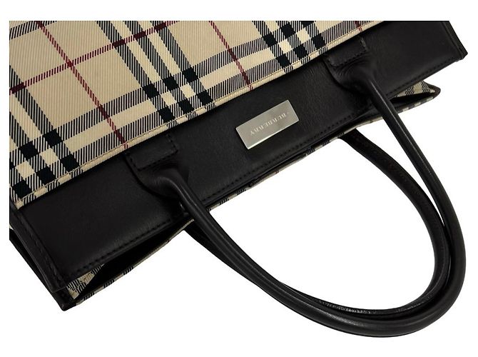 Burberry Nova Check Handtasche aus Canvas und Leder Braun Beige - Ansicht 4