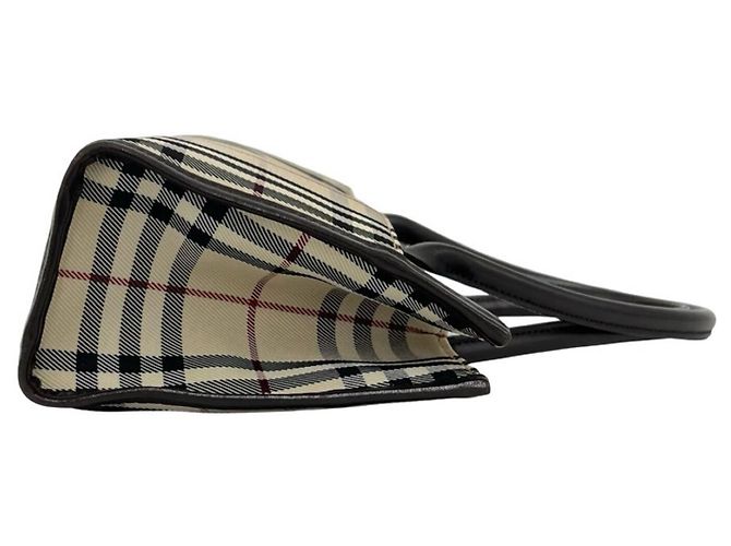Burberry Nova Check Handtasche aus Canvas und Leder Braun Beige - Ansicht 6