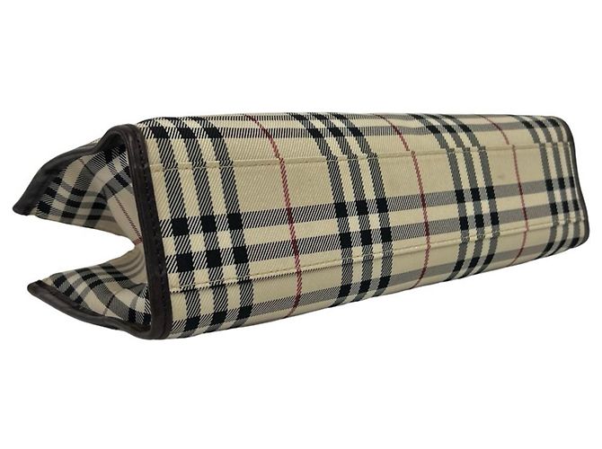Burberry Nova Check Handtasche aus Canvas und Leder Braun Beige - Ansicht 7