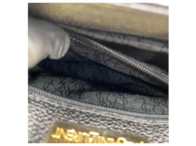 Borsa a tracolla in pelle Yves Saint Laurent YSL Cassandra Logo Stitch Nero - vista 10
