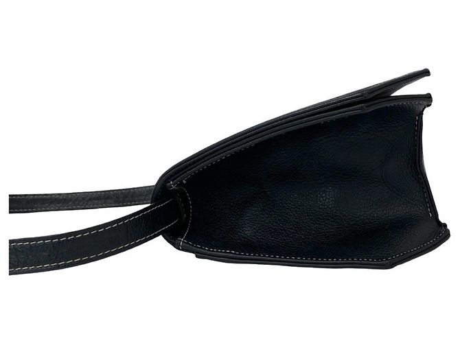 Borsa a tracolla in pelle Yves Saint Laurent YSL Cassandra Logo Stitch Nero - vista 5