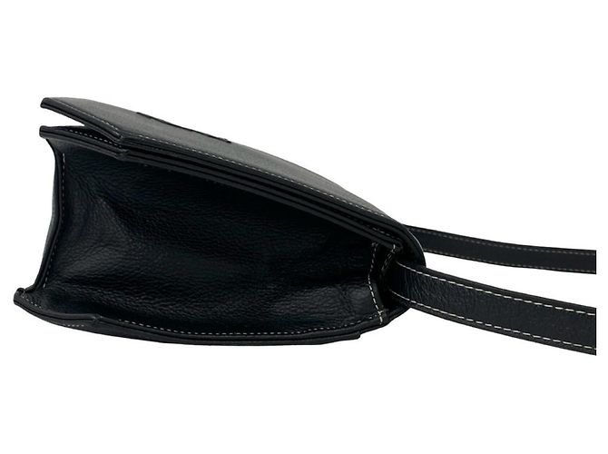 Borsa a tracolla in pelle Yves Saint Laurent YSL Cassandra Logo Stitch Nero - vista 6