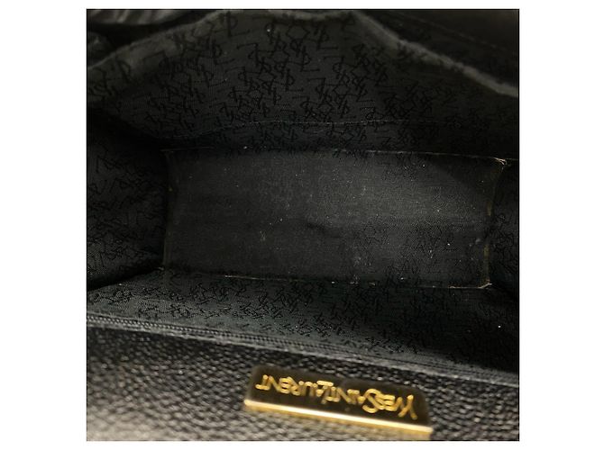 Borsa a tracolla in pelle Yves Saint Laurent YSL Cassandra Logo Stitch Nero - vista 9
