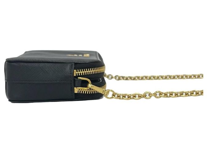 Mini borsa a tracolla Prada in pelle Saffiano Nero - vista 6