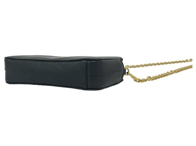 Mini borsa a tracolla Prada in pelle Saffiano Nero - vista 8