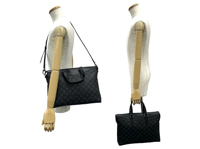 Louis Vuitton Explorer Monogram Eclipse Leather Shoulder Bag Black - view 2