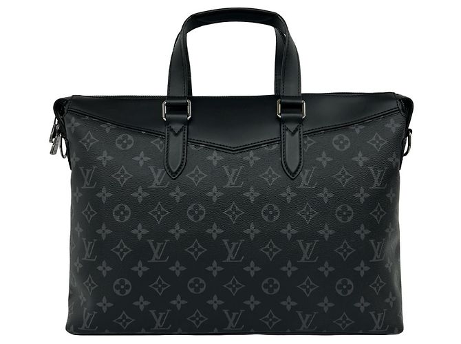 Louis Vuitton Explorer Monogram Eclipse Leather Shoulder Bag Black - view 3