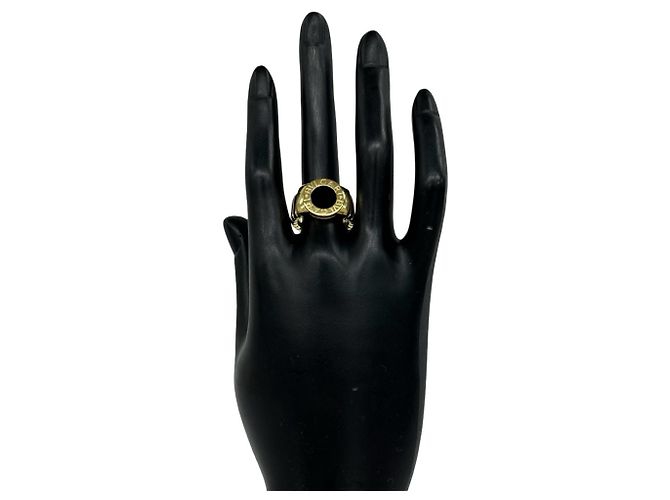 Bulgari Anillo Tubogas Bvlgari Negro Dorado - vista 2
