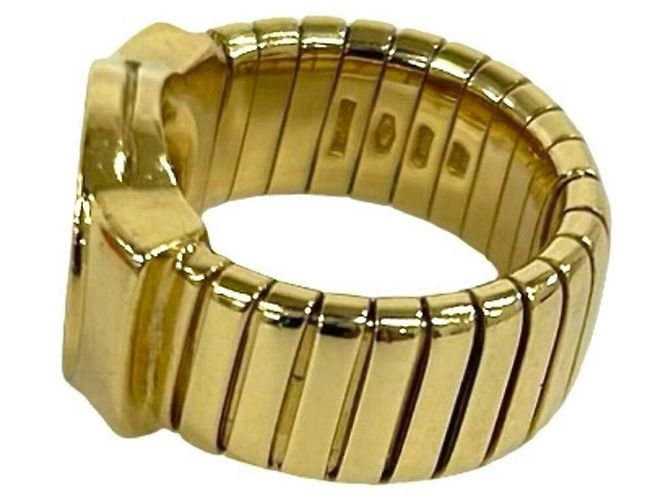 Bulgari Anillo Tubogas Bvlgari Negro Dorado - vista 5