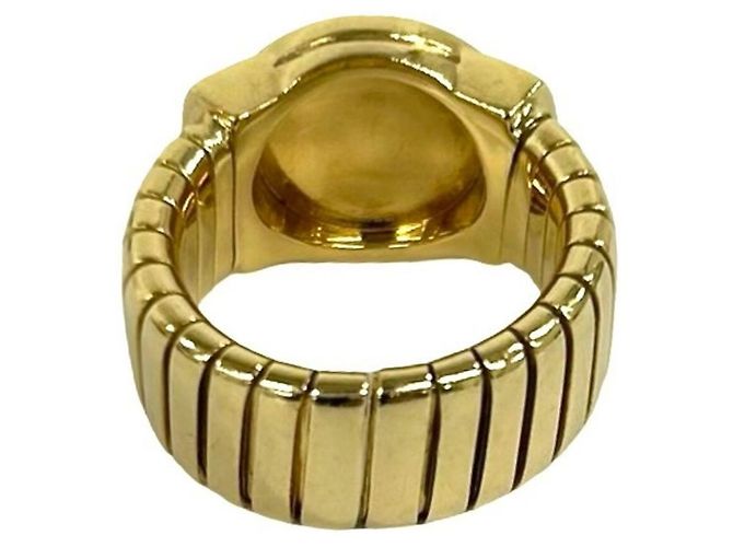 Bulgari Anillo Tubogas Bvlgari Negro Dorado - vista 7