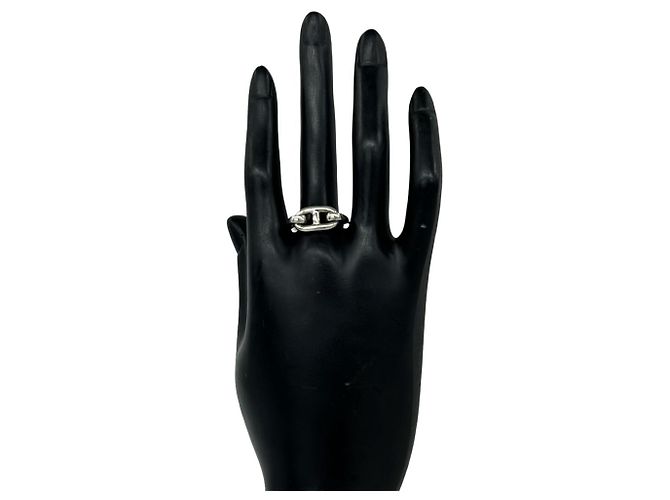 Ring Hermès HERMES Bague Anneau Chaine d'Ancre Silver Argenté - vue 2