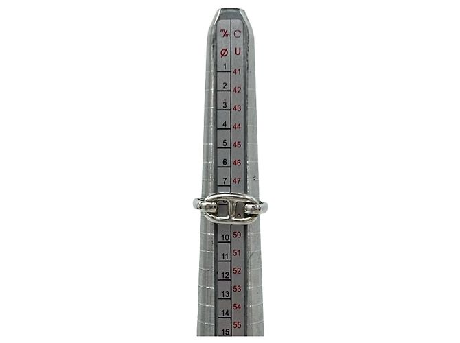 Ring Hermès HERMES Bague Anneau Chaine d'Ancre Silver Argenté - vue 8