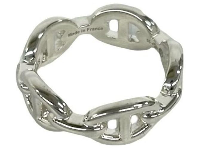 Ring Hermès Anel Faixa Hermes Enchainée PM Prata - vista 4