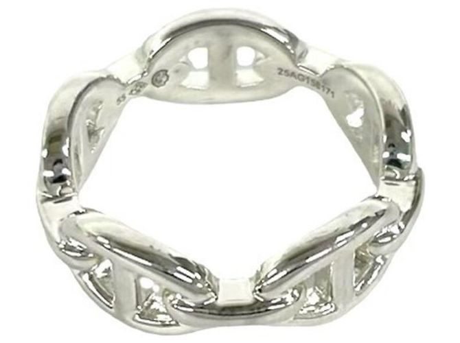 Ring Hermès Anel Faixa Hermes Enchainée PM Prata - vista 6