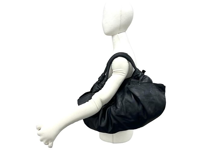Borsa Tote in pelle Loewe Nappa Aire Anagram Logo Nero - vista 2