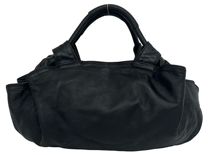 Borsa Tote in pelle Loewe Nappa Aire Anagram Logo Nero - vista 3