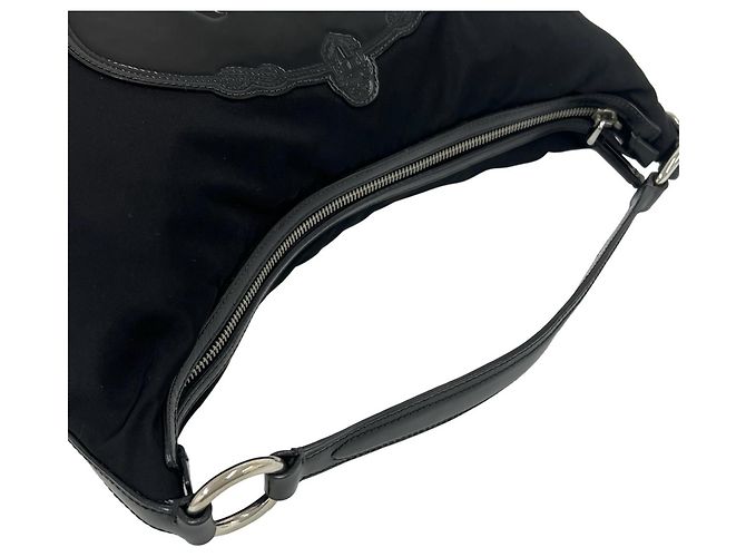 Tote Prada Schultertasche aus Tessuto Pocono Nylon Schwarz - Ansicht 4