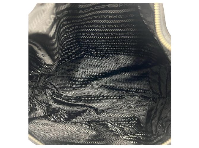 Tote Prada Schultertasche aus Tessuto Pocono Nylon Schwarz - Ansicht 9