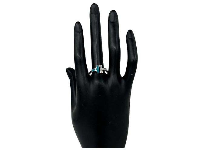 Autre Marque Anello fede Tiffany & Co. in oro bianco 18K Blu D'oro - vista 2