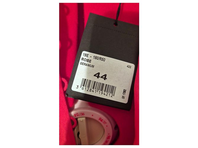 Paule Ka 'Geranium' rotes Kleid aus Triacetat und Polyester - Ansicht 4