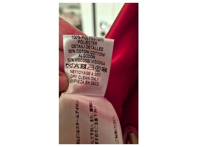 Paule Ka 'Geranium' rotes Kleid aus Triacetat und Polyester - Ansicht 7