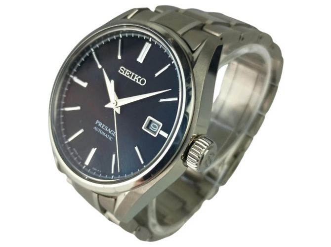 Orologio analogico da uomo SEIKO Presage Black Silver Titanium - vista 2