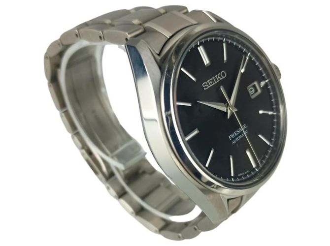 Orologio analogico da uomo SEIKO Presage Black Silver Titanium - vista 3