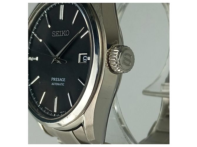 Orologio analogico da uomo SEIKO Presage Black Silver Titanium - vista 4