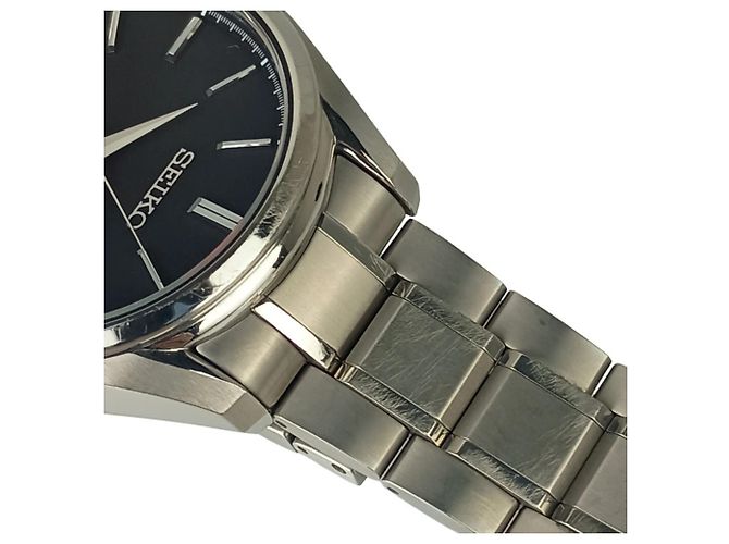 Orologio analogico da uomo SEIKO Presage Black Silver Titanium - vista 6