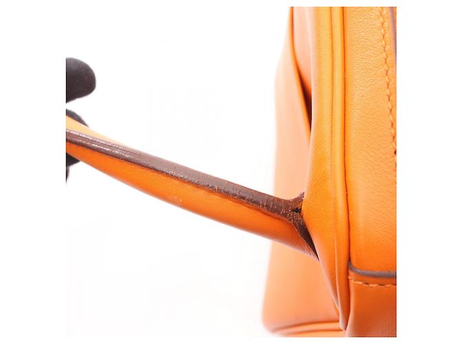 Hermès Bolso de hombro Hermes Lindy 30 Naranja - vista 16
