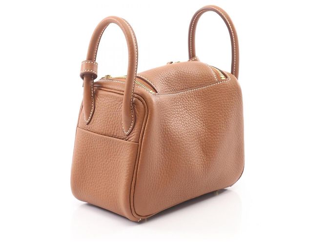 Hermès Borsa a tracolla Hermes Lindy Mini Marrone - vista 2