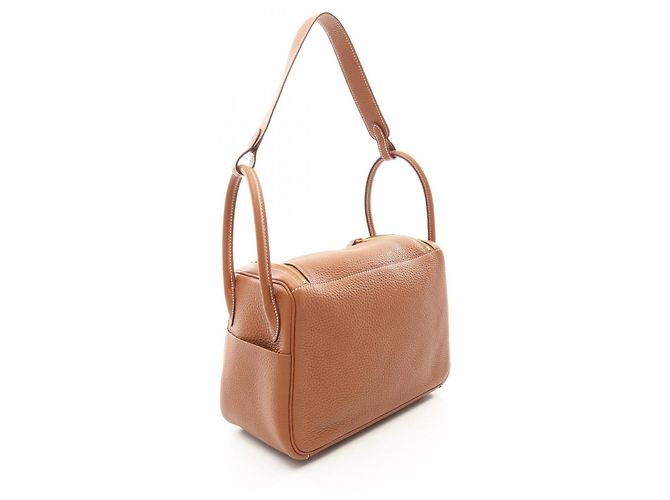 Hermès Borsa a tracolla Hermes Lindy 26 Gold Marrone - vista 2