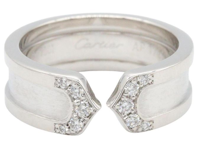 Anello Cartier C2 Diamanti in Oro Bianco 18K Argento - vista 2