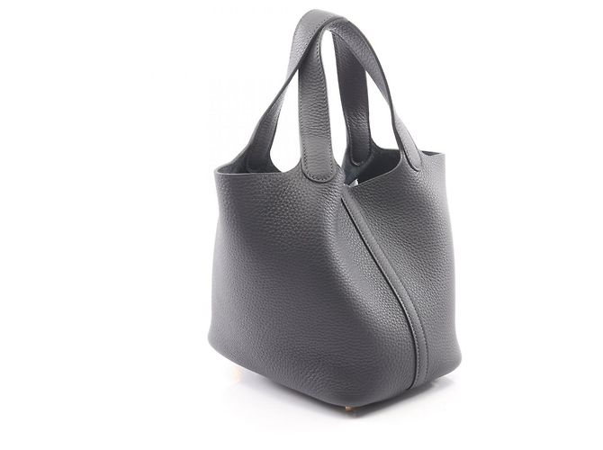 Hermès Sac à main Hermes Picotin Lock PM Caban Bleu Marine - vue 2