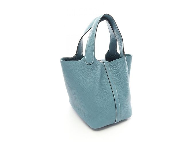 Hermès Borsa Hermes Picotin Lock PM in New Blue Jean - vista 2