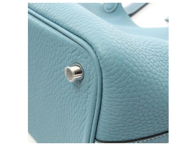 Hermès Borsa Hermes Picotin Lock PM in New Blue Jean - vista 6