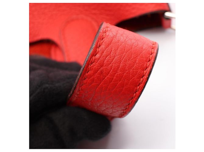Hermès Hermes Picotin Lock PM Rouge Cou Handtasche Rot - Ansicht 10