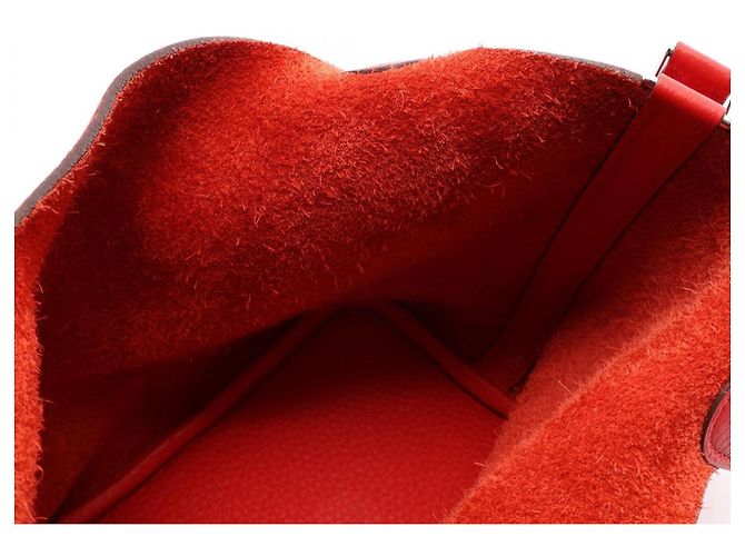 Hermès Hermes Picotin Lock PM Rouge Cou Handtasche Rot - Ansicht 8