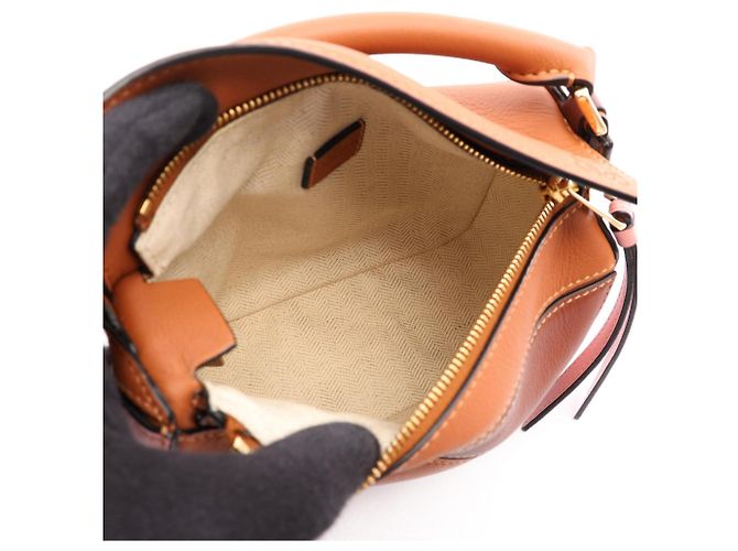 Bolso de mano 2-Way Loewe Puzzle Bag Mini Castaño Rosa - vista 3