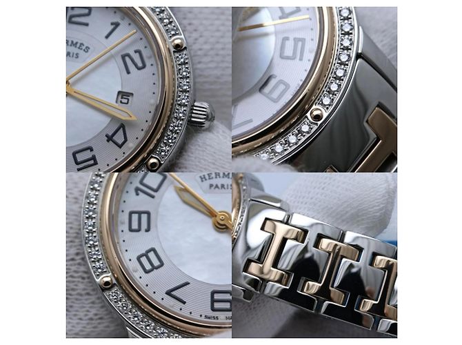 Hermès Orologio da donna Hermes Clipper Nacre Diamond Bezel - vista 9