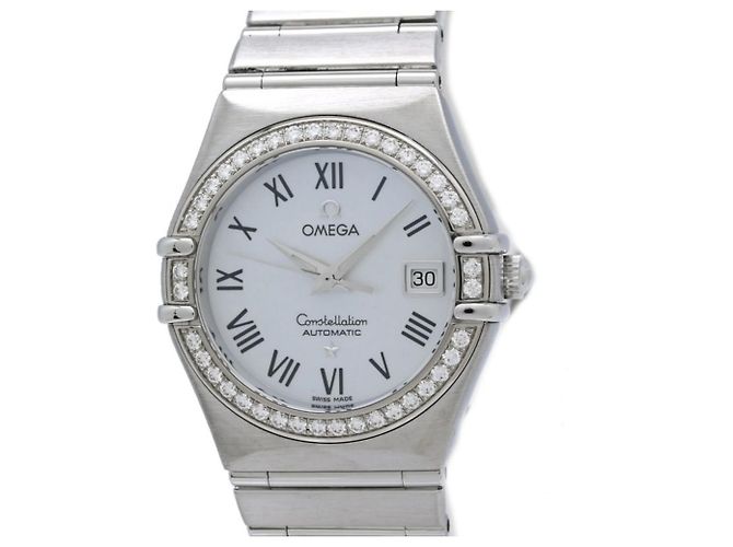 Orologio da donna OMEGA Constellation con lunetta a diamanti - vista 2