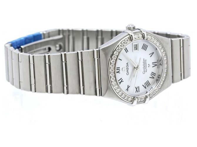 Orologio da donna OMEGA Constellation con lunetta a diamanti - vista 6
