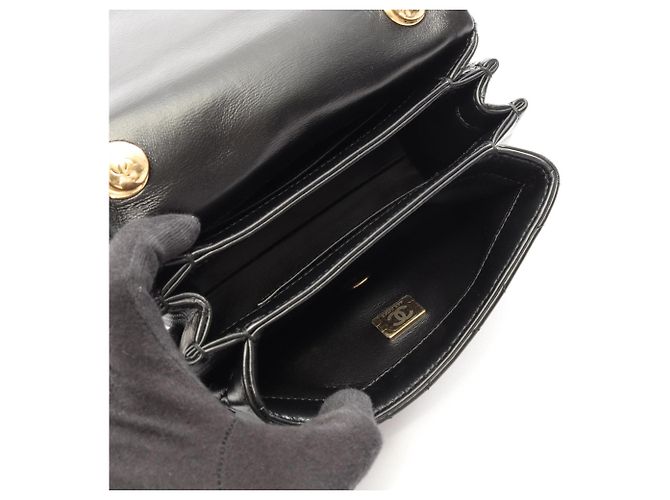 Chanel Mini Matelassé 2-Way Schultertasche Schwarz - Ansicht 3
