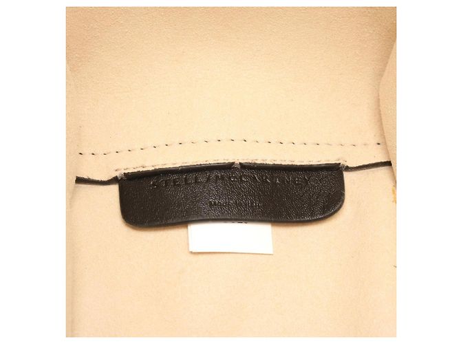 Stella Mc Cartney Borsa Tote Stella McCartney Logo Nero Beige - vista 4