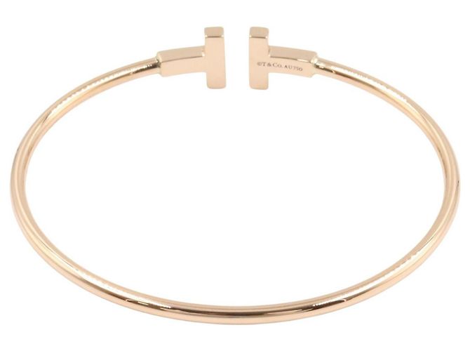 Autre Marque Bracciale con ciondolo T Wire Tiffany & Co. in oro rosa 18K D'oro - vista 2