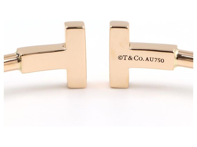 Autre Marque Bracciale con ciondolo T Wire Tiffany & Co. in oro rosa 18K D'oro - vista 3