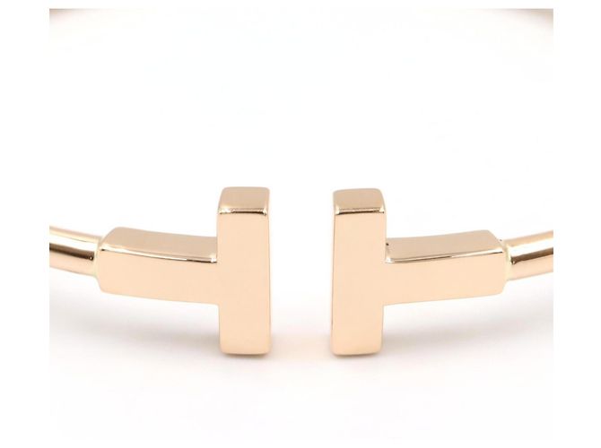 Autre Marque Bracciale con ciondolo T Wire Tiffany & Co. in oro rosa 18K D'oro - vista 4