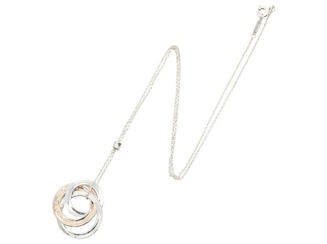 Autre Marque Collier Tiffany & Co. 1837 Interlocking Circle Argenté Doré - vue 2