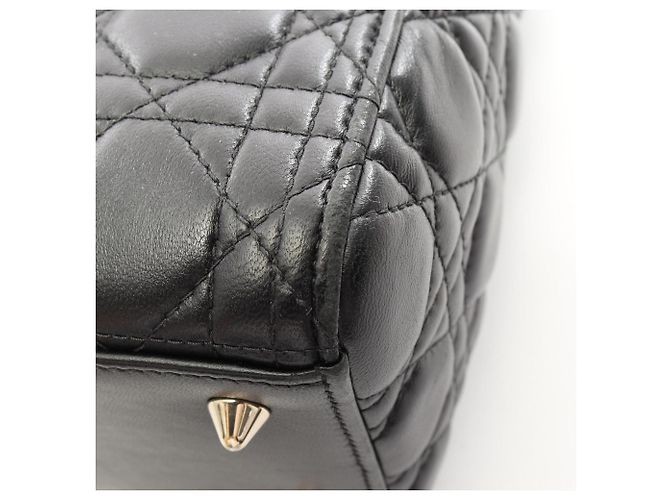Christian Dior Lady Dior Cannage 2-Way Handtasche Schwarz - Ansicht 10