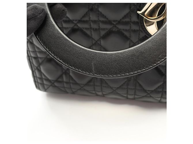 Christian Dior Lady Dior Cannage 2-Way Handtasche Schwarz - Ansicht 11
